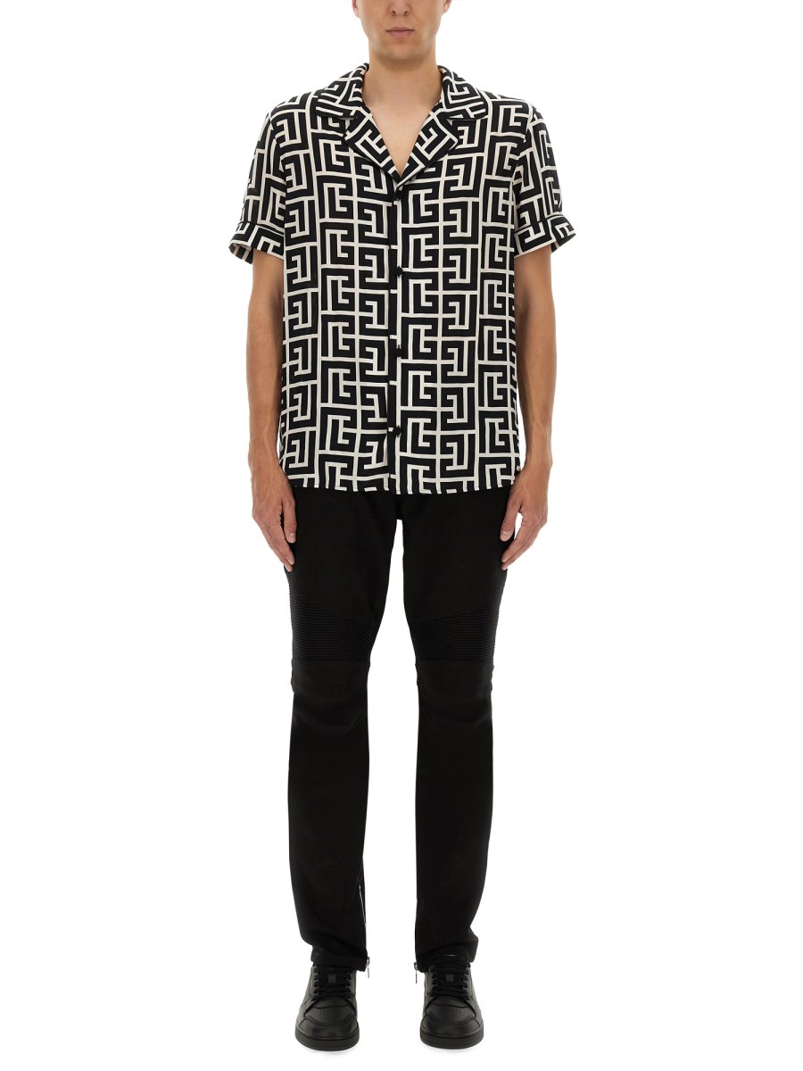 CAMICIA PIGIAMA CON STAMPA MONOGRAMMA