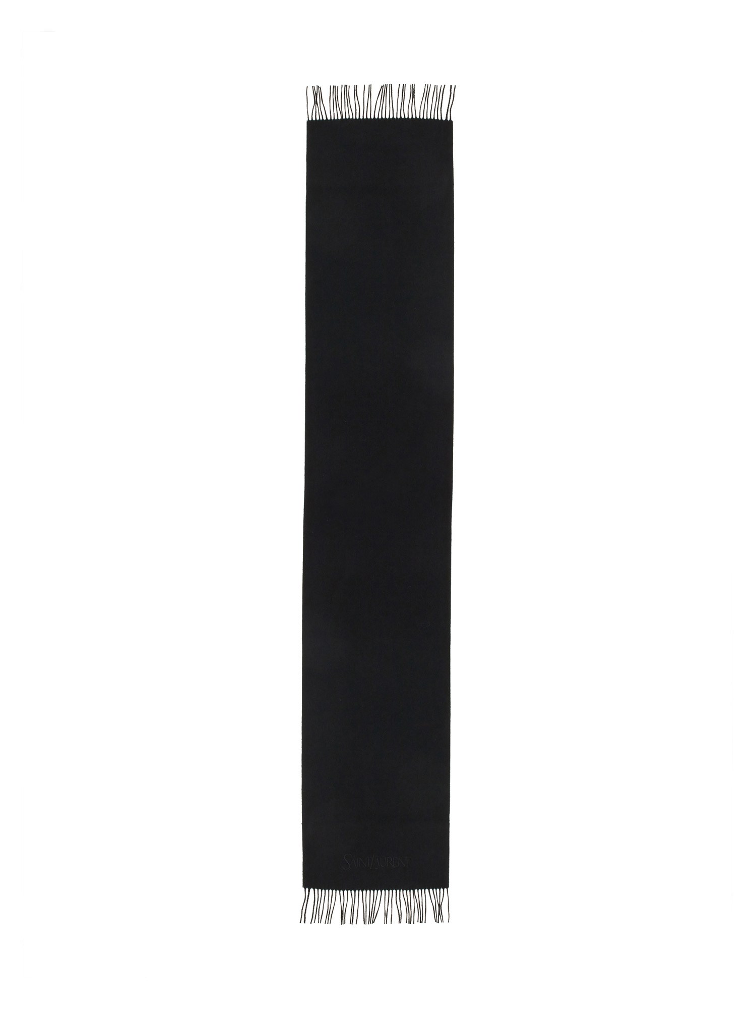 Saint Laurent Cashmere Jacquard Scarf In Black