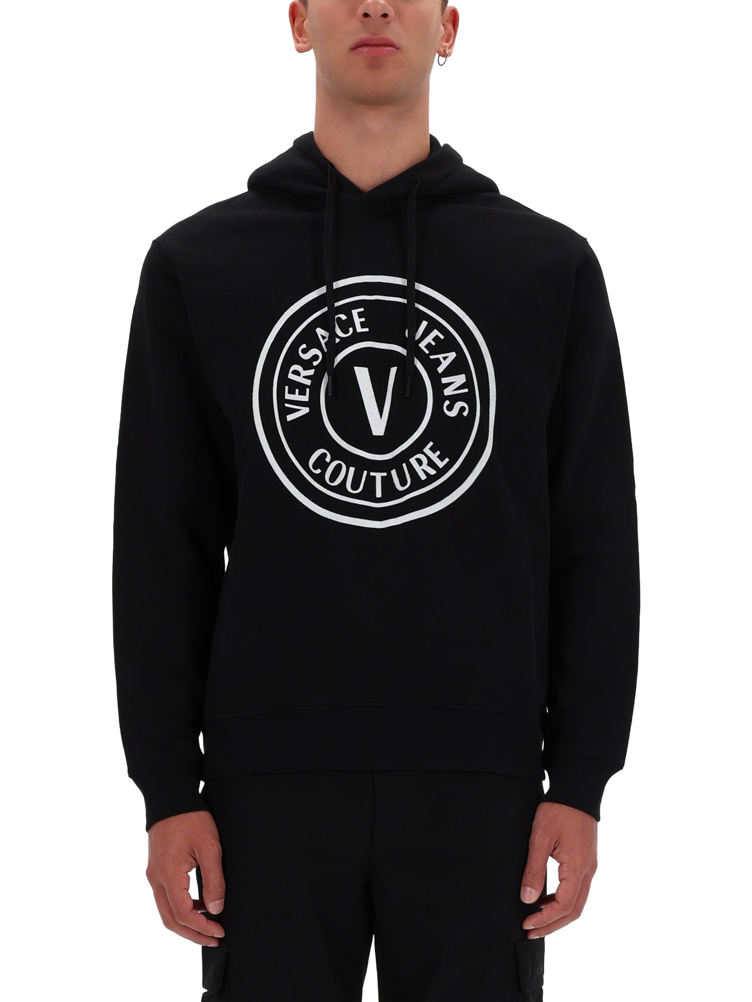 versace jeans couture sweatshirt with logo