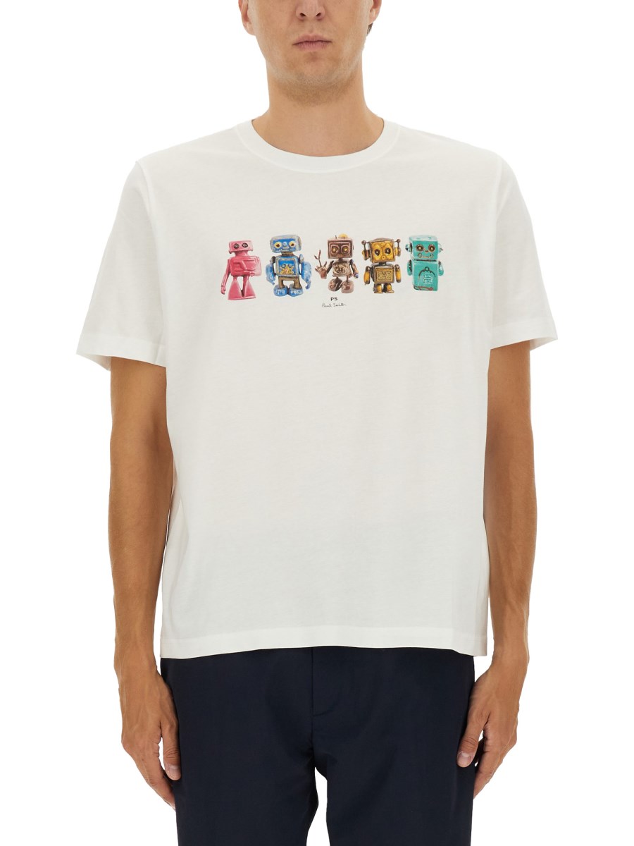 T-SHIRT CON STAMPA ROBOT