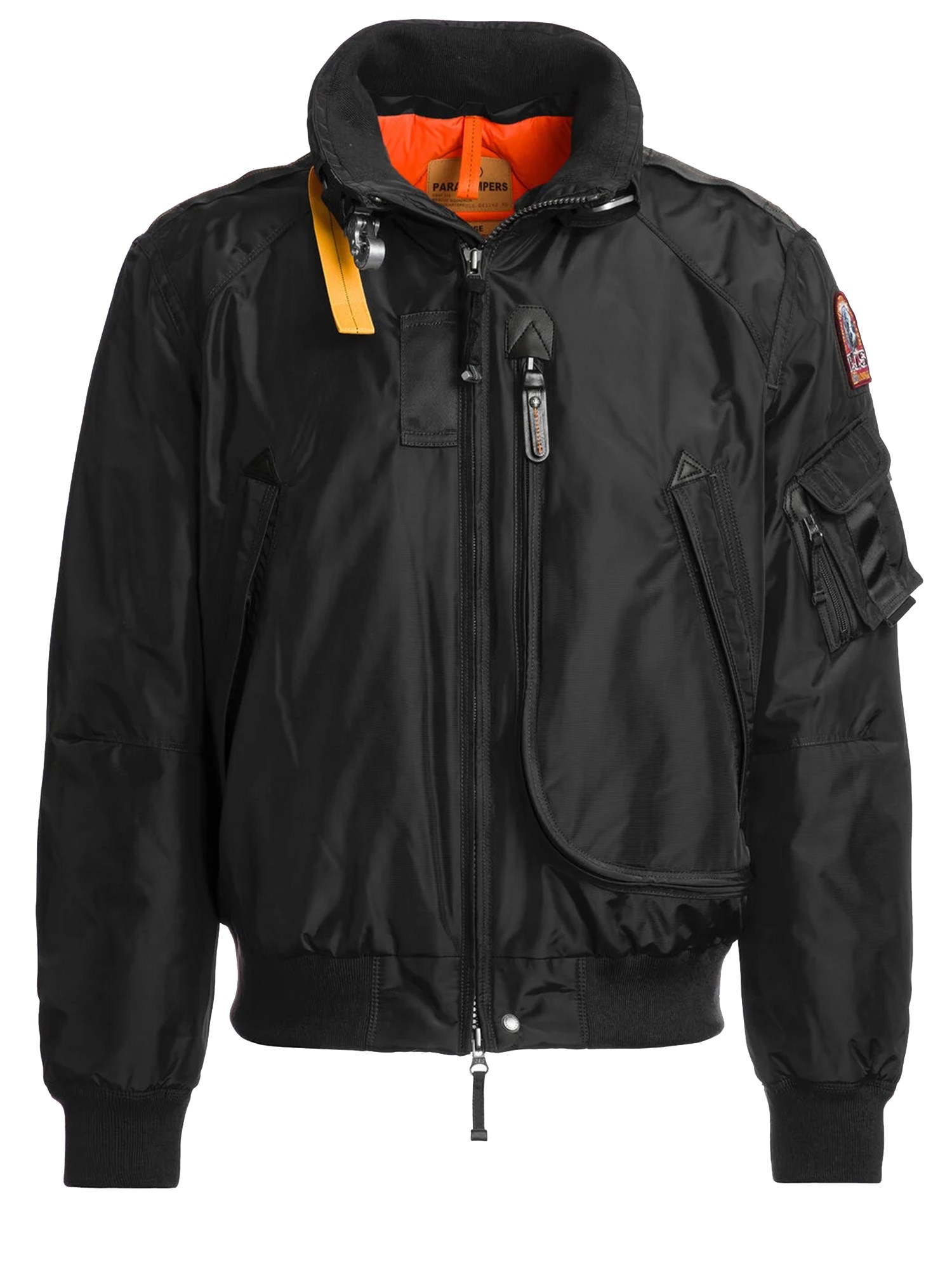 Parajumpers Black Orange Lining Bomber Jacket In Black