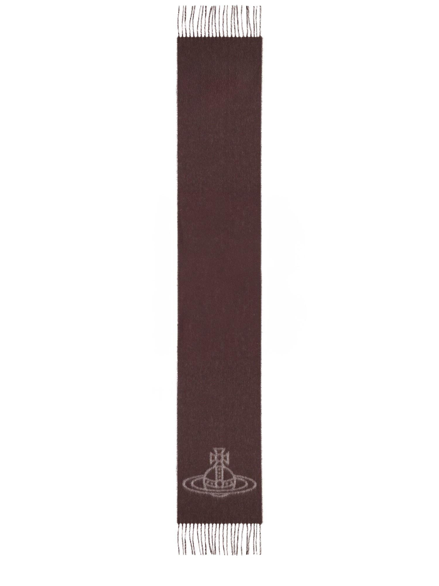 Vivienne Westwood Double Face Scarf In Brown