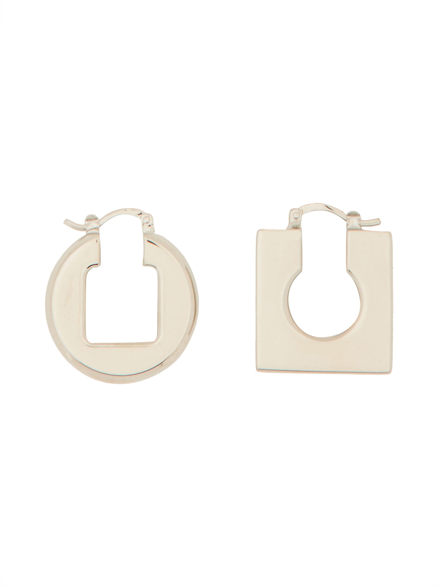 Jacquemus Asymmetric Mini Earrings In Silver