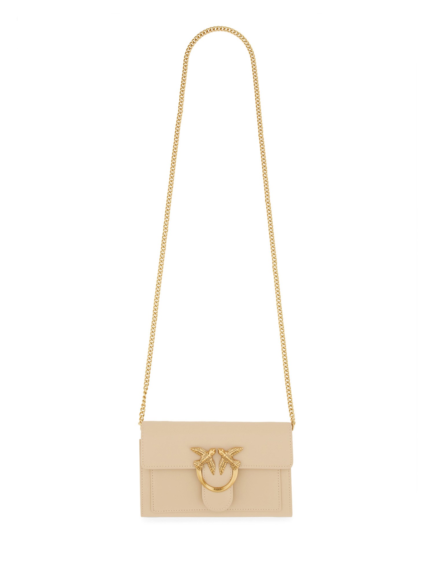 Pinko "love Bag Simply" Wallet In Gold
