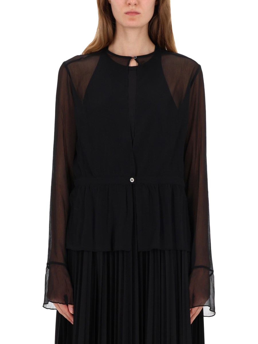 BLUSA CON FINITURA STROPICCIATA