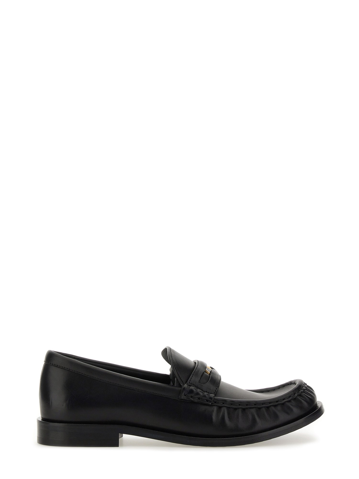 Burberry Cadet Grained Calf Leather Penny Loafers In Black