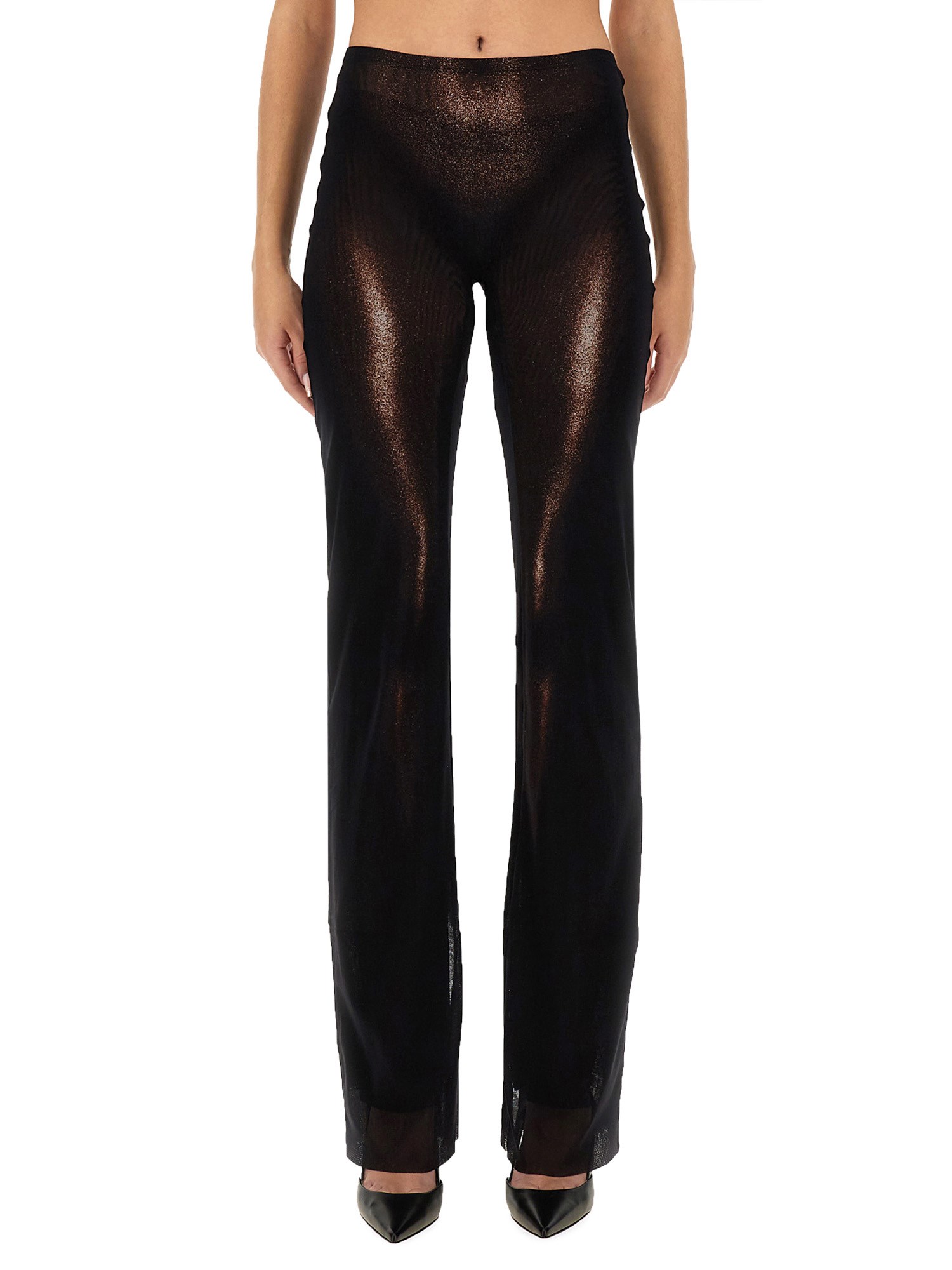 Jean Paul Gaultier Pants With "body Dust" Print In Brown