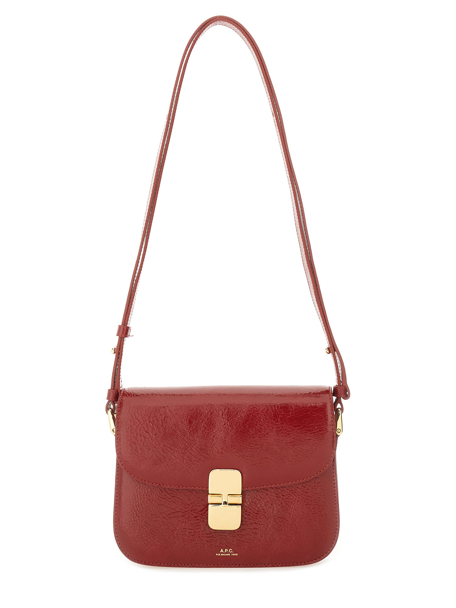 Apc A.p.c. Compact Grace Cross-body Bag With Magnetic Flap Closure In Red