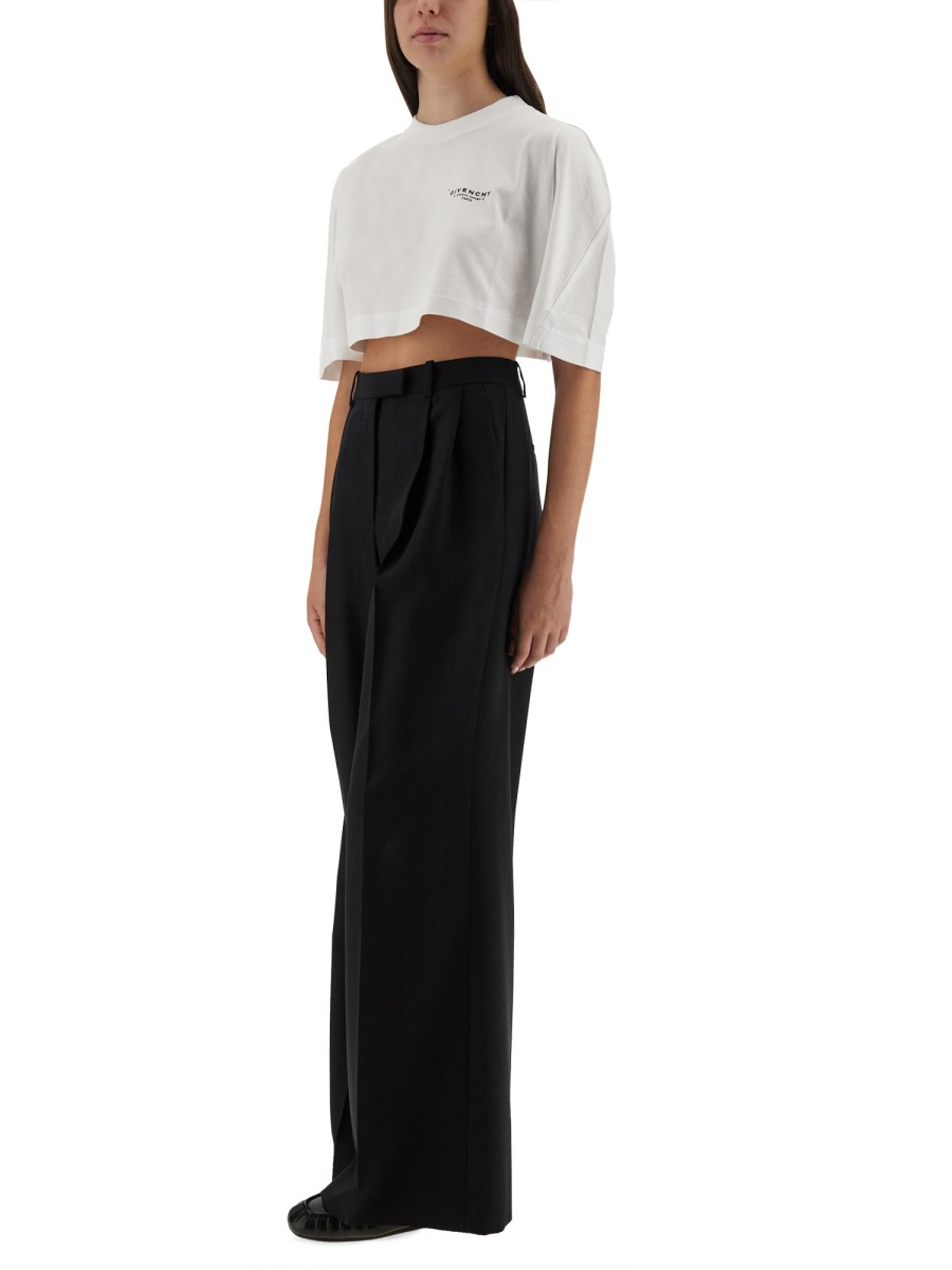 T-SHIRT CROPPED CON STAMPA LOGO