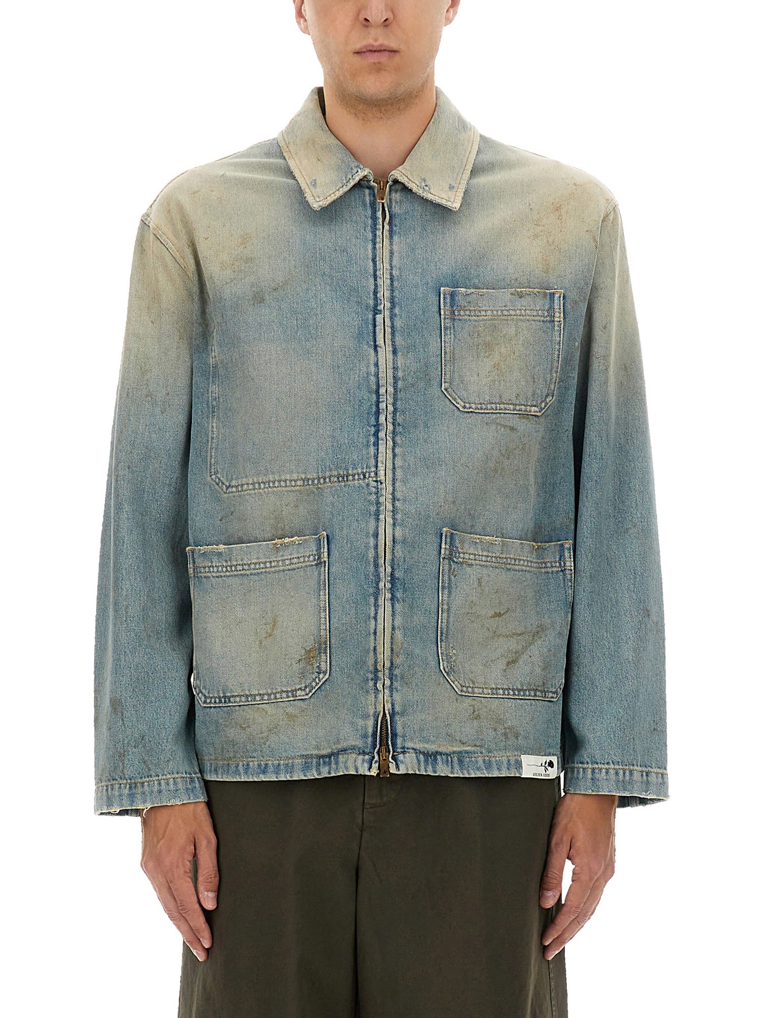 Golden Goose 'mackenzie' Denim Jacket Featuring Faded Effect In Blue