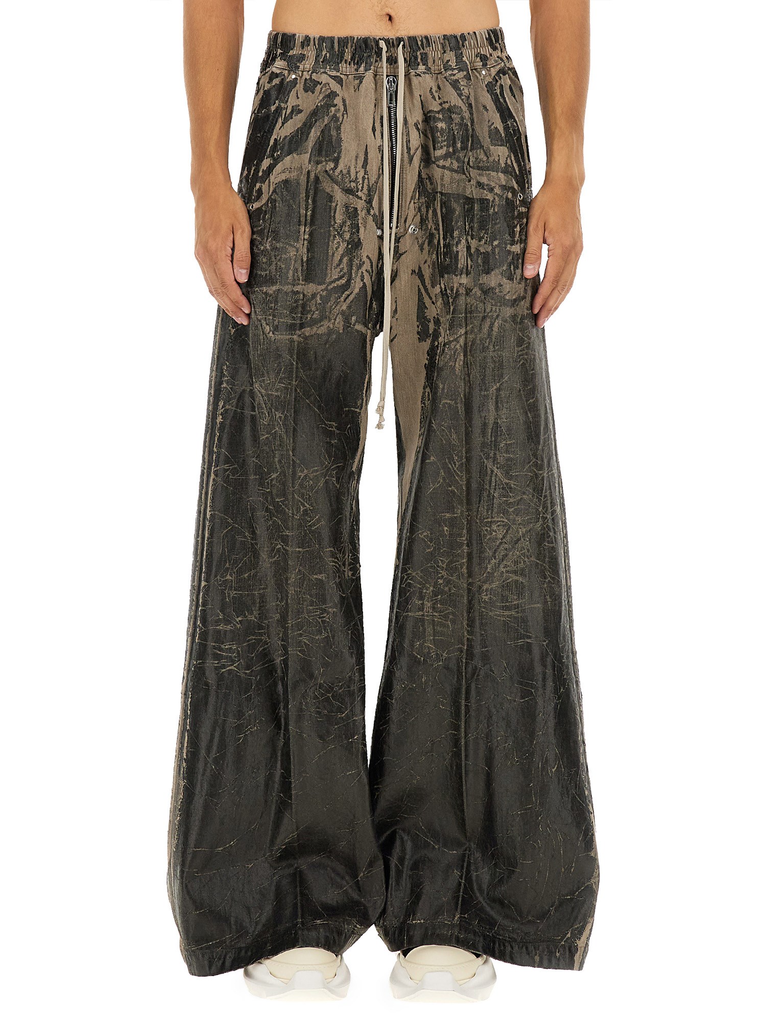 Rick Owens Drkshdw Wide-leg Trousers With Drawstring And Pockets In Multi
