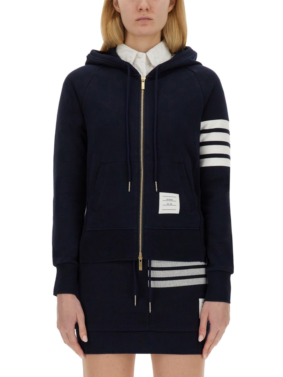 FELPA CON CAPPUCCIO E ZIP 