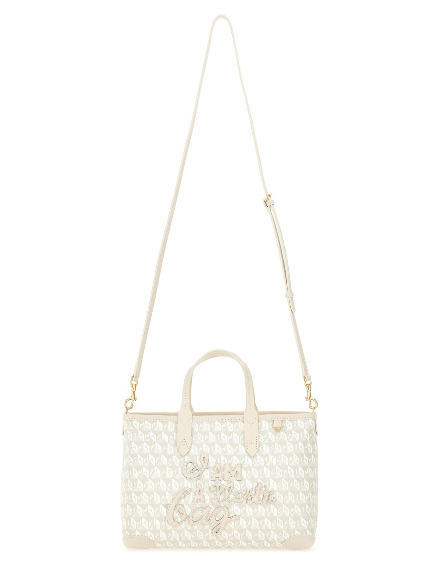 BORSA TOTE XS CON MOTIVO I AM A PLASTIC BAG