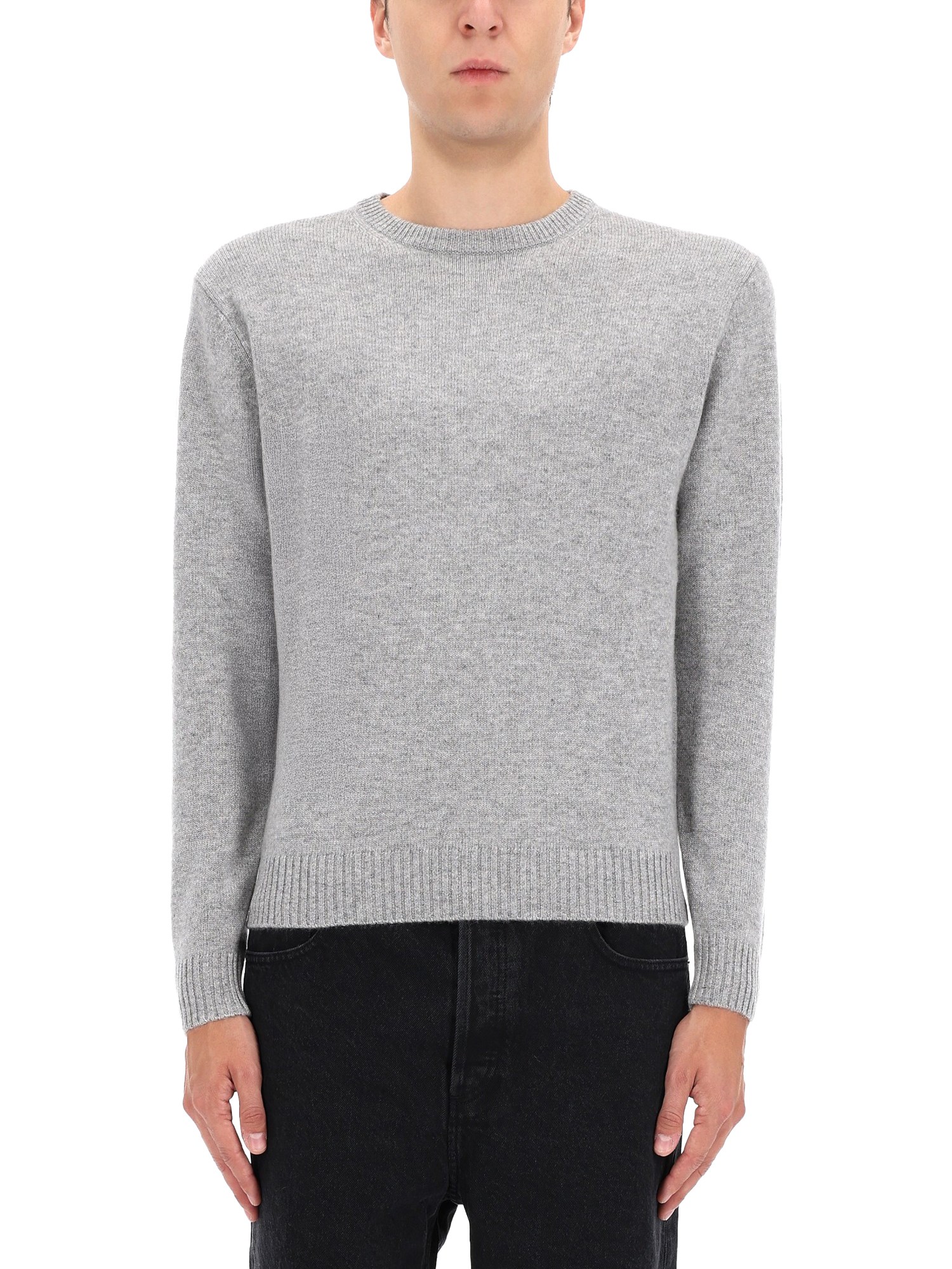 Aspesi Knitted Sweater In Gray