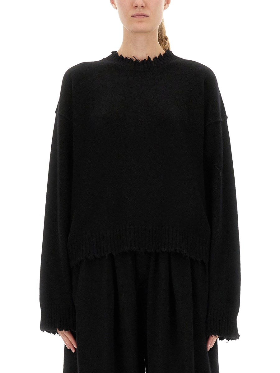 MAGLIA IN CASHMERE CON FRANGE