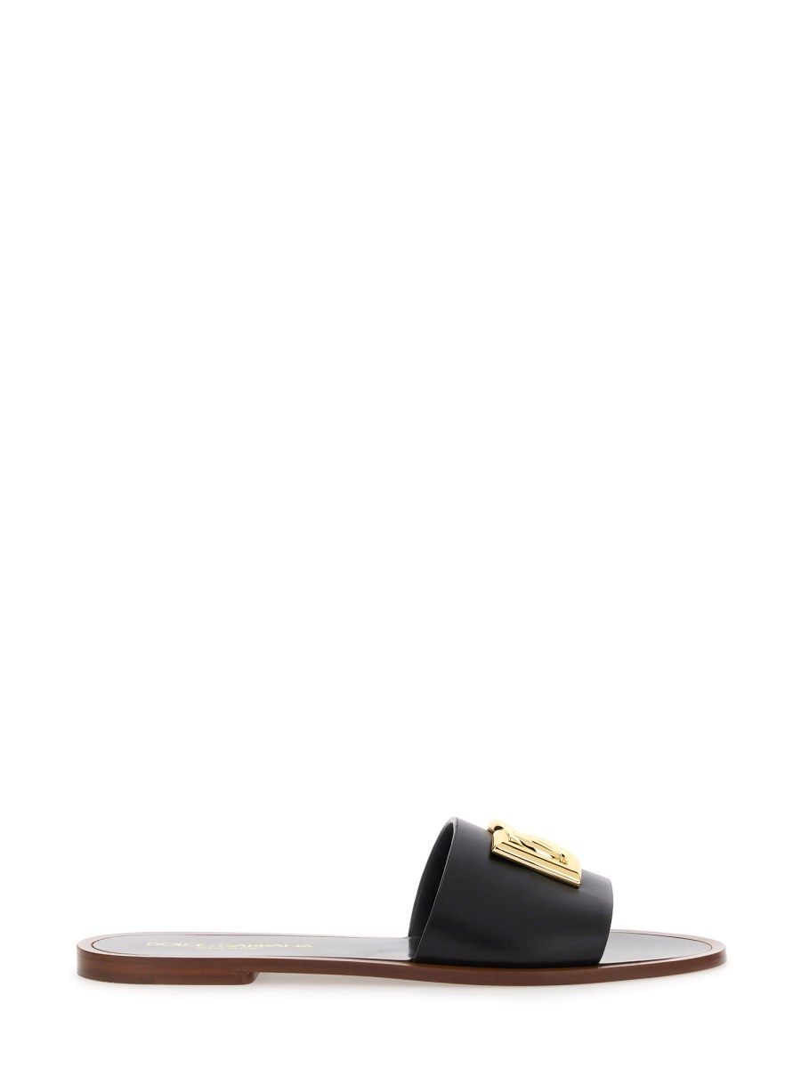 SANDALO SLIDE IN PELLE