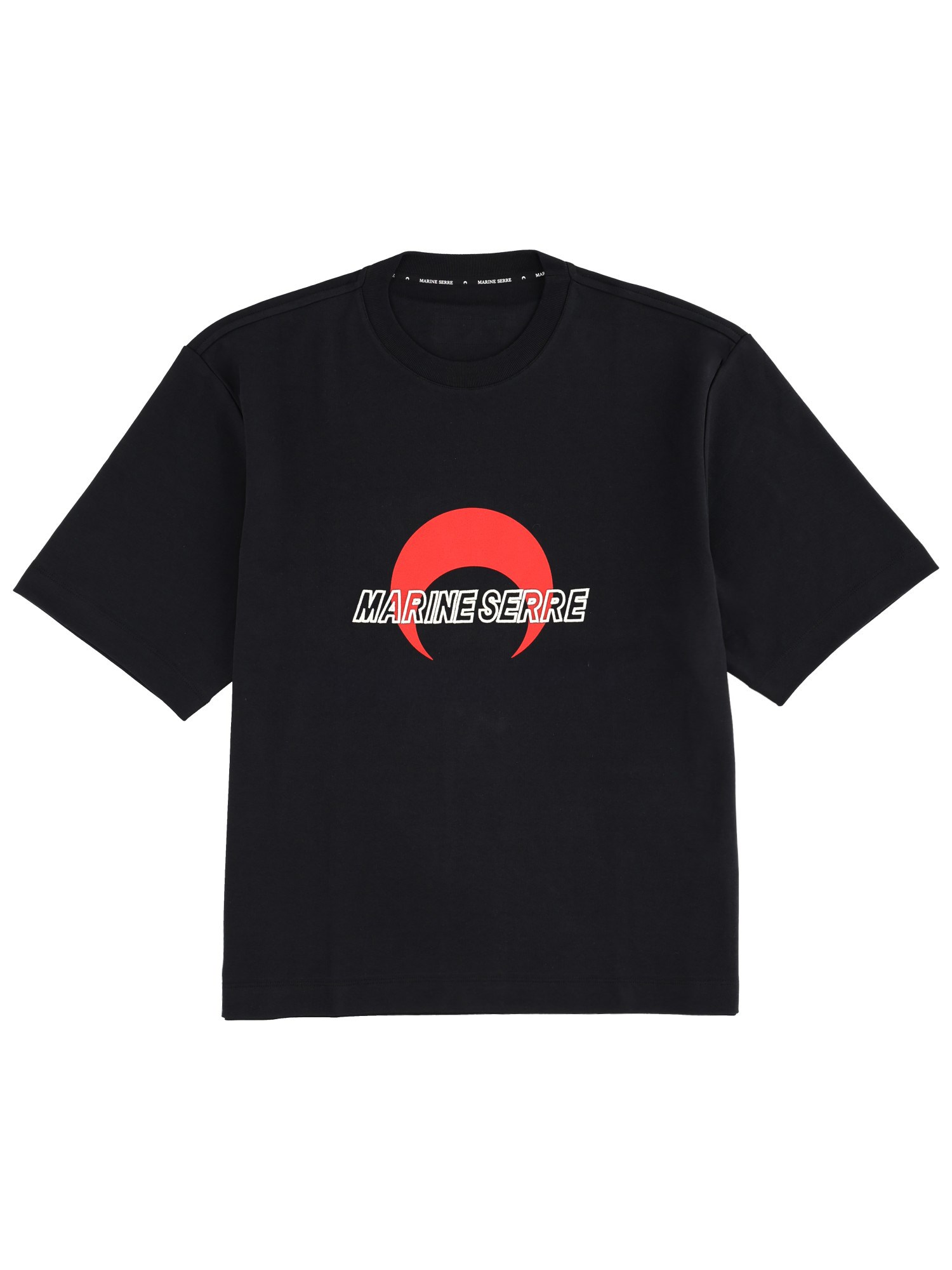 Marine Serre "faded Moon" T-shirt In Black