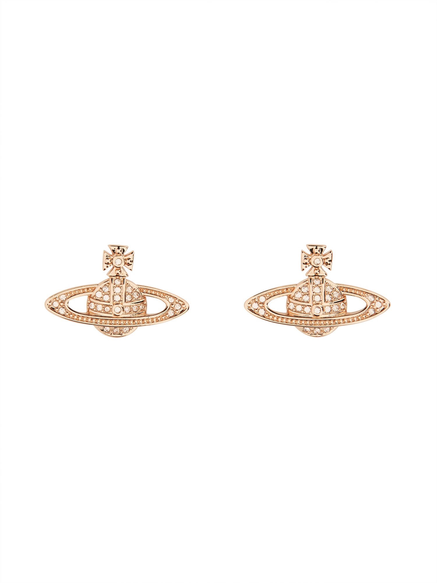 Vivienne Westwood Mini Bas Relief Earrings In Gold