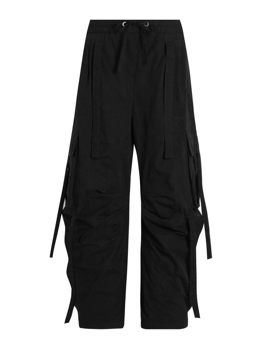 PANTALONE CARGO IN FAILLE CERATA