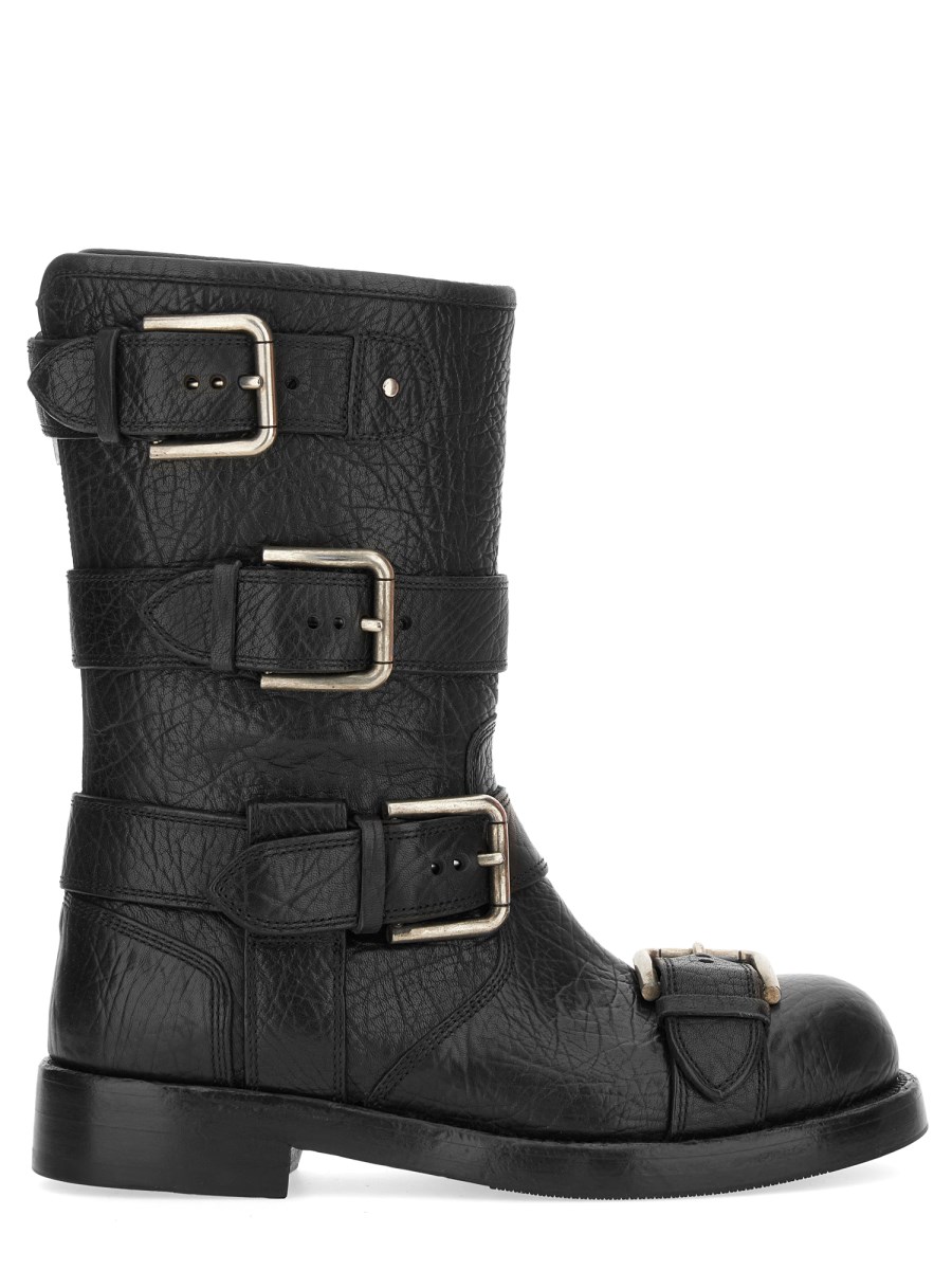 STIVALE IN PELLE CON FIBBIE