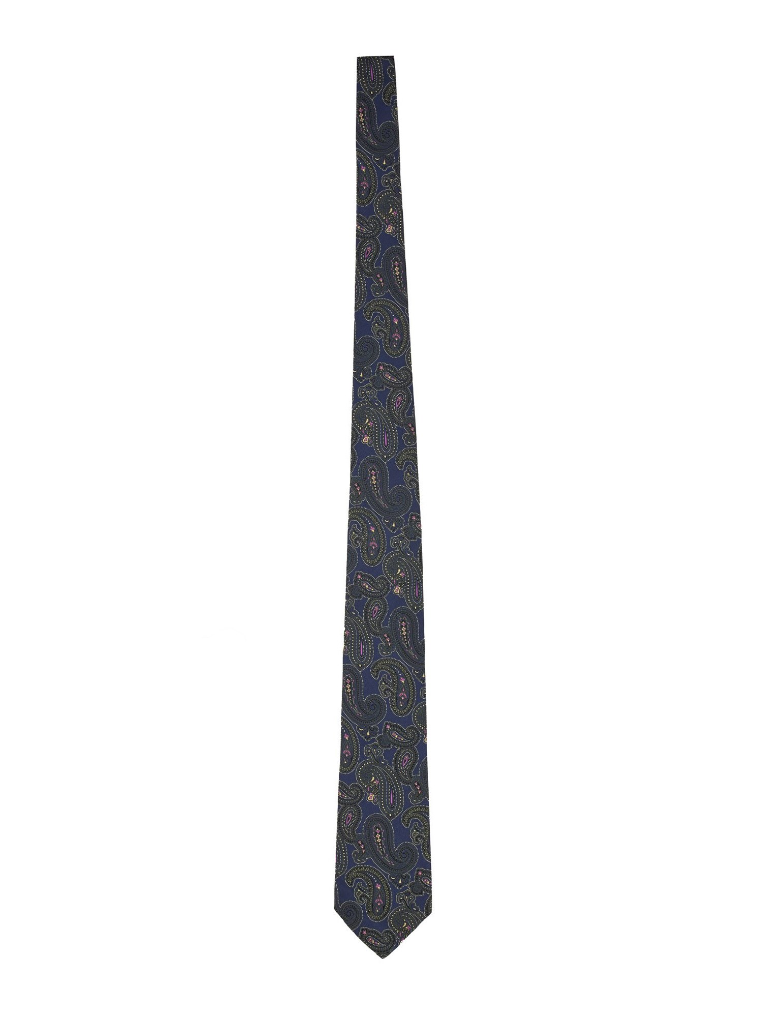 Etro Paisley Jacquard Silk Tie In Blue