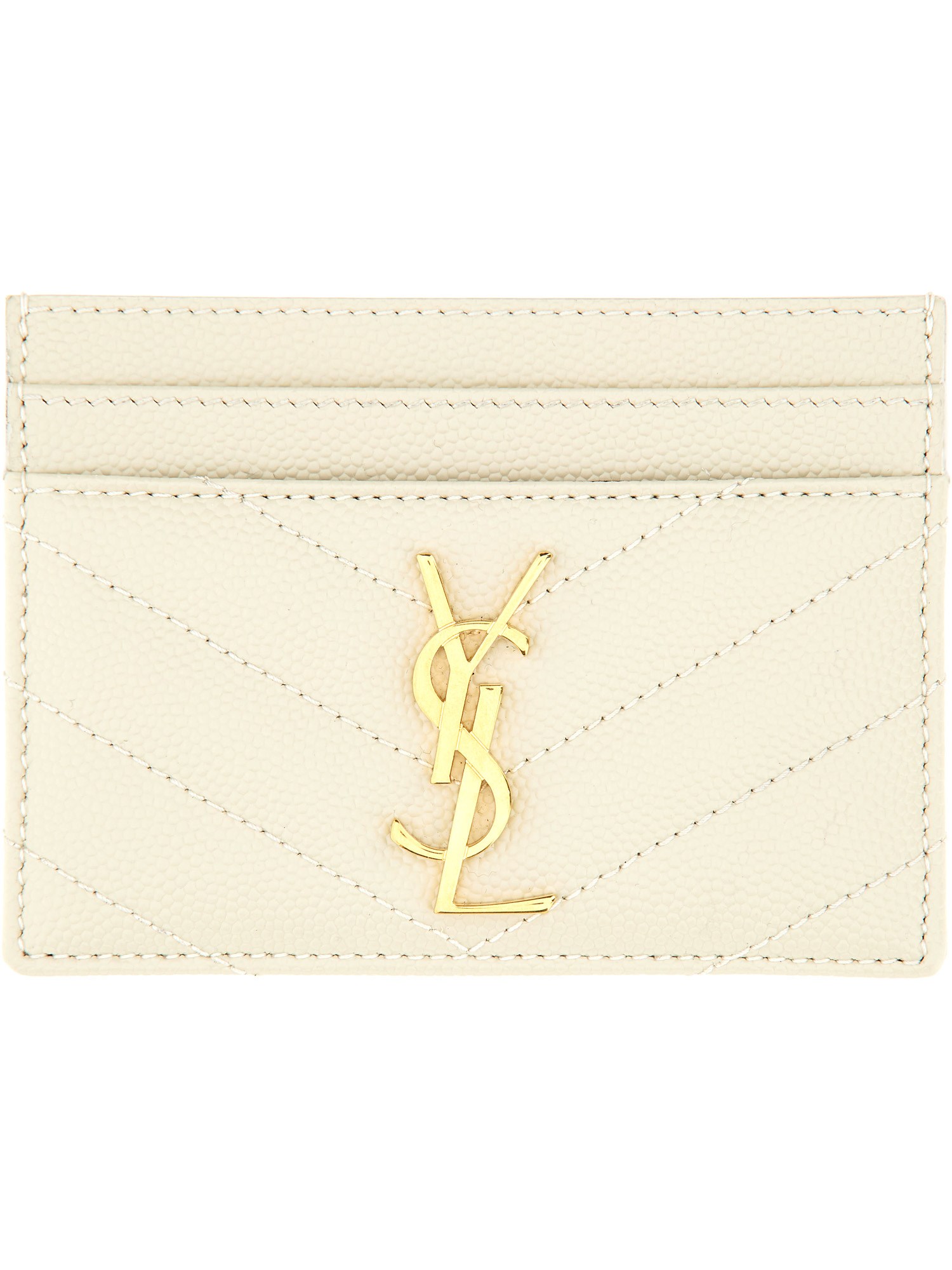 Saint Laurent Card Holder "cassandras" In White