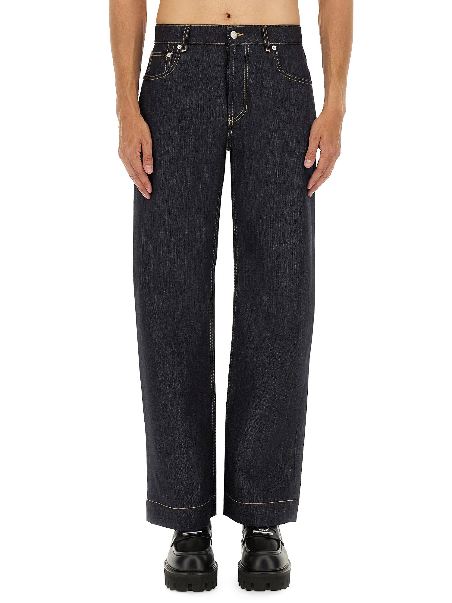 Alexander mcqueen wide leg jeans - alexander mcqueen - Modalova