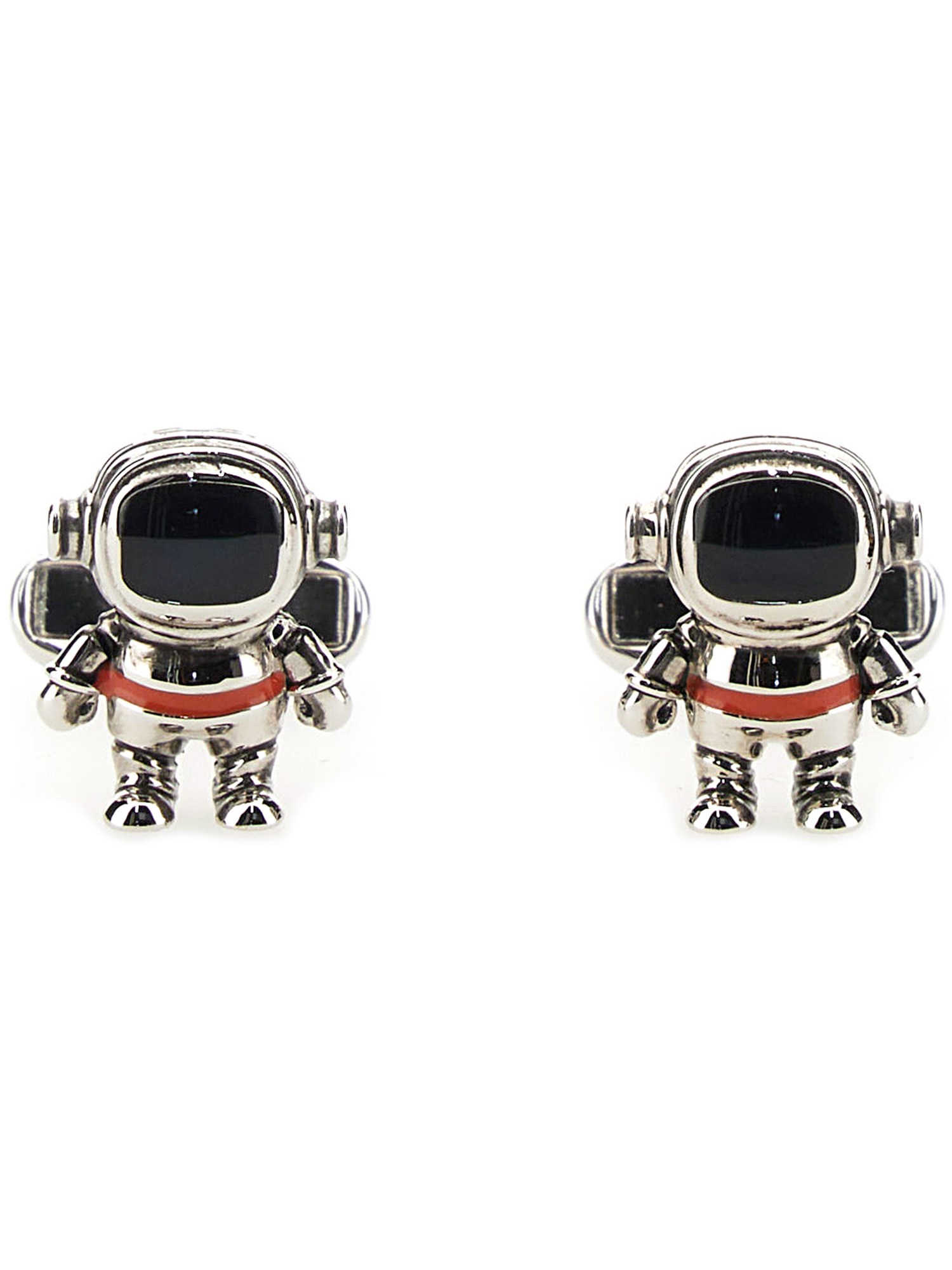 Paul Smith Silver Cufflinks In Copper Zinc In Black