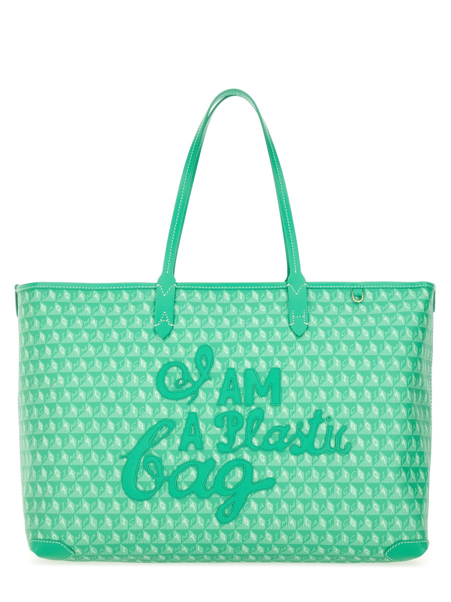 BORSA TOTE CON MOTIVO I AM A PLASTIC BAG