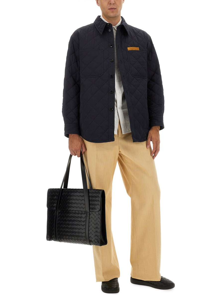 OVERSHIRT TRAPUNTATA IN COTONE