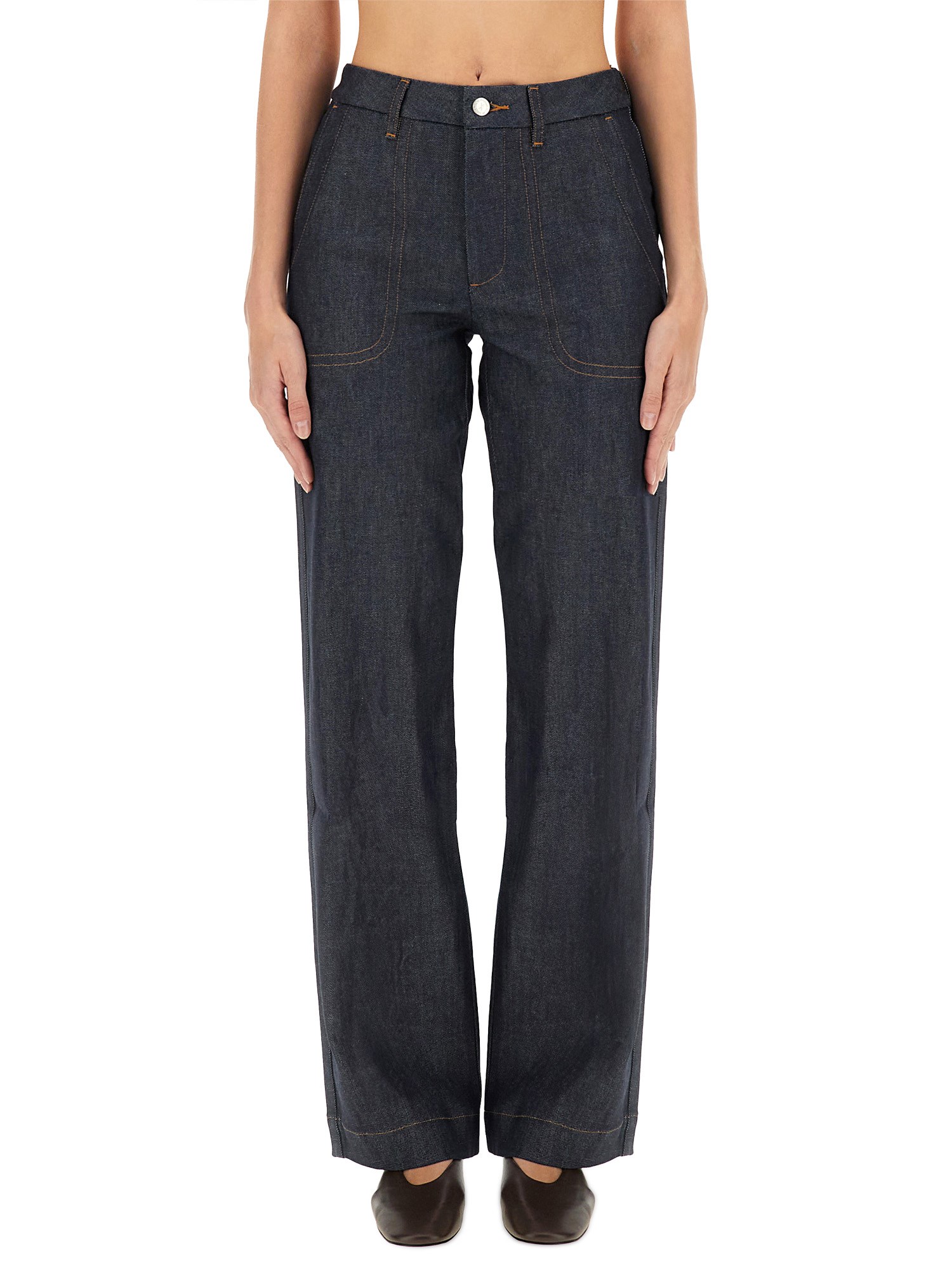 Apc A.p.c. Blue Jeans In Blue