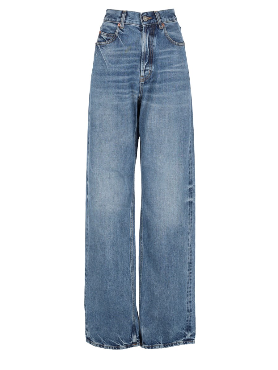 JEANS LARGHI E LUNGHI CON VITA A V 