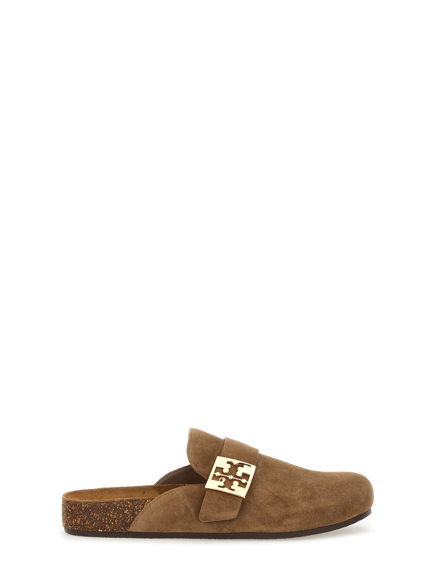 Tory Burch Beige Suede Mellow Slippers In Brown