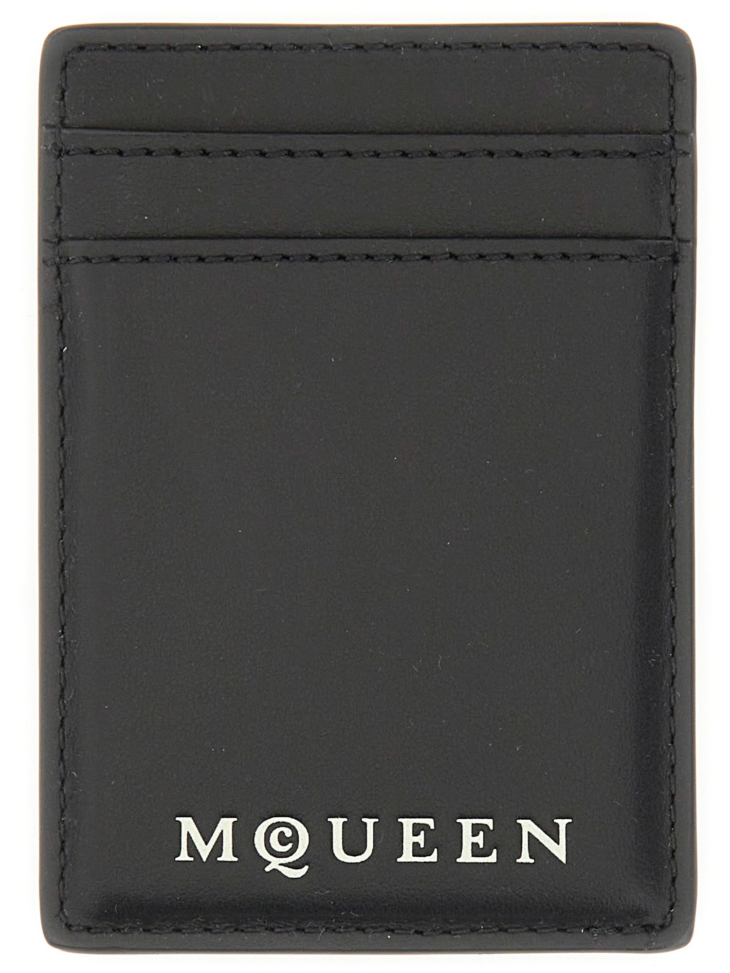 Alexander Mcqueen Compact Leather Wallets And Cardholders In Black