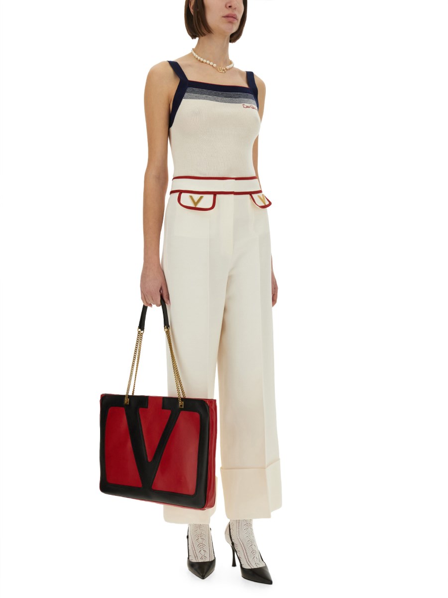 PANTALONE IN CREPE COUTURE