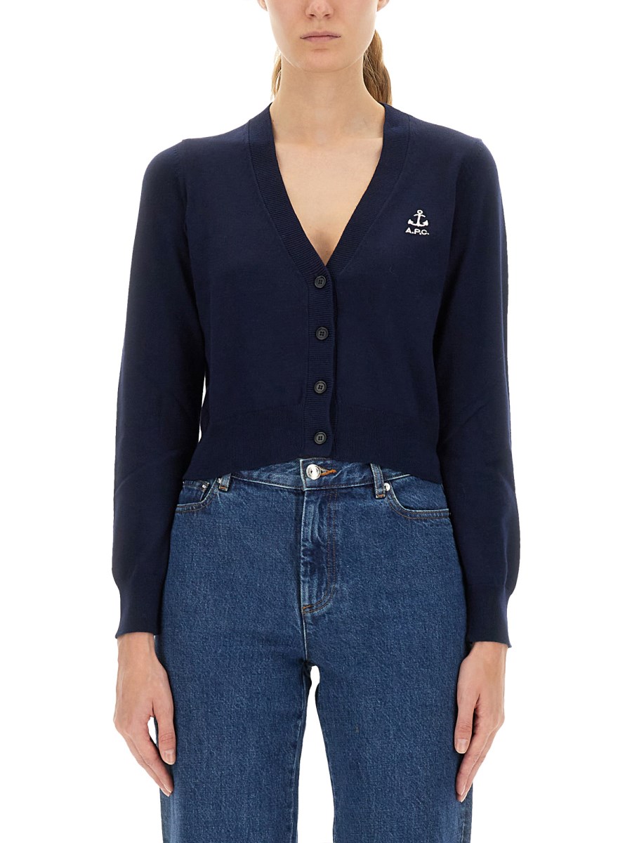 CARDIGAN CON LOGO RICAMATO