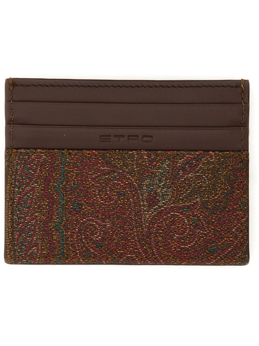 PORTACARTE CON STAMPA PAISLEY 