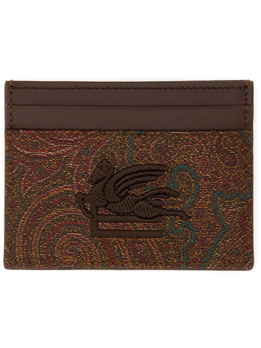 PORTACARTE CON STAMPA PAISLEY 