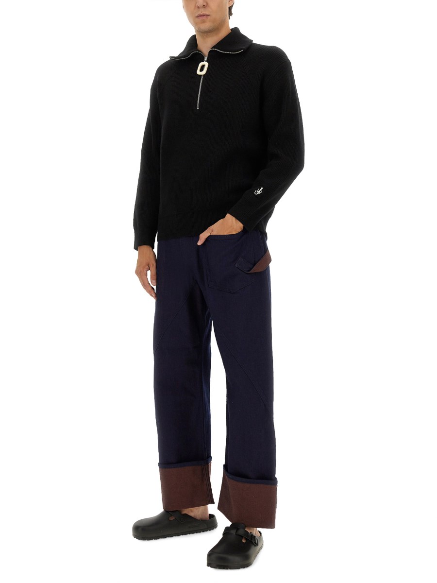 MAGLIA CON MEZZA ZIP