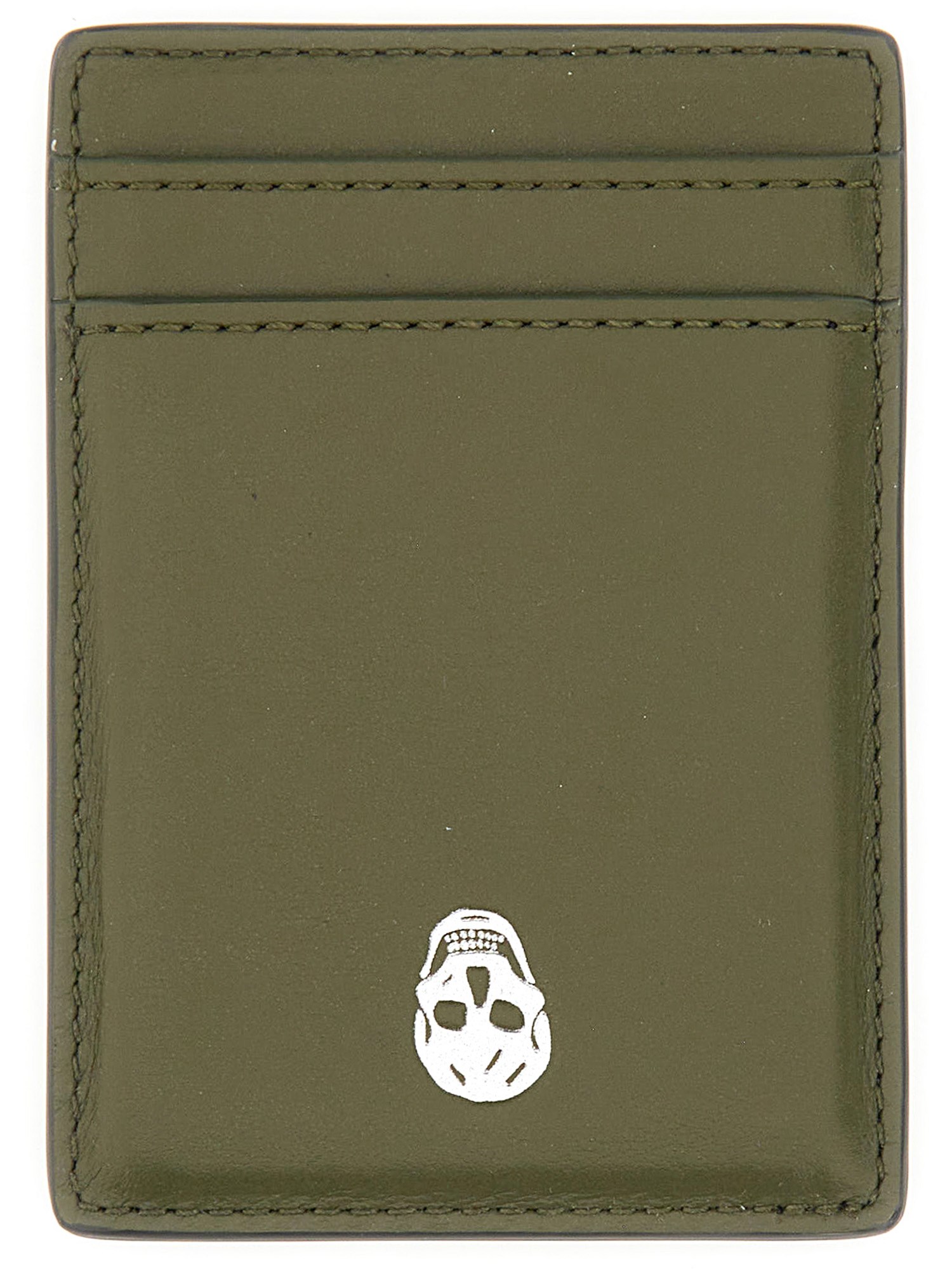 Alexander Mcqueen Compact Leather Wallets And Cardholders In Green