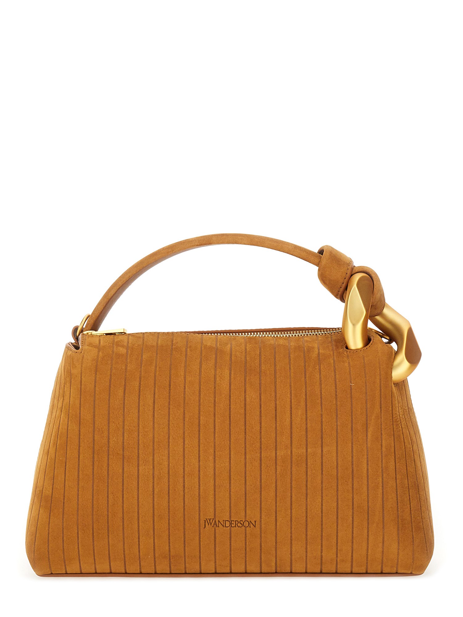 Jw Anderson Pleated Cross-body Bag Gold-tone Hardware In Brown