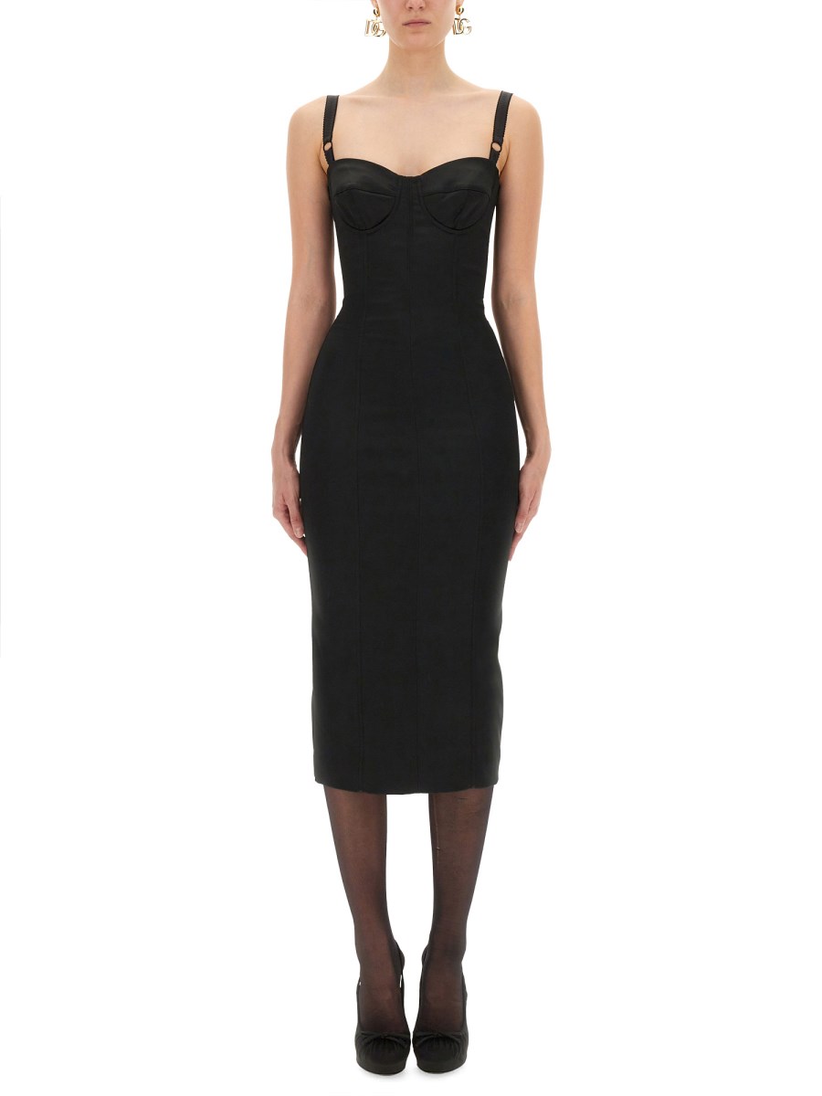 ABITO LONGUETTE BUSTIER IN RASO