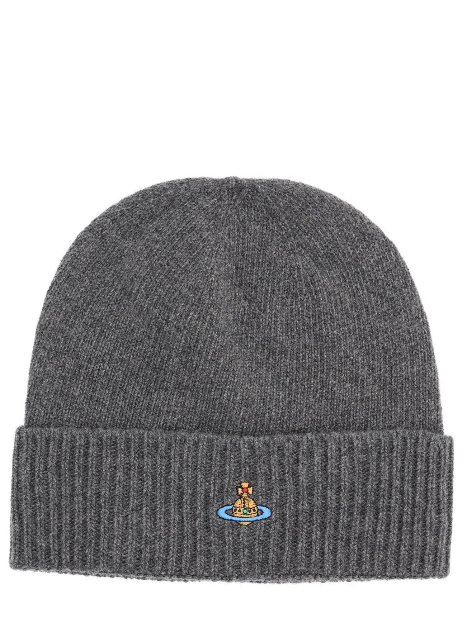 Vivienne Westwood Cashmere Beanie In Gray