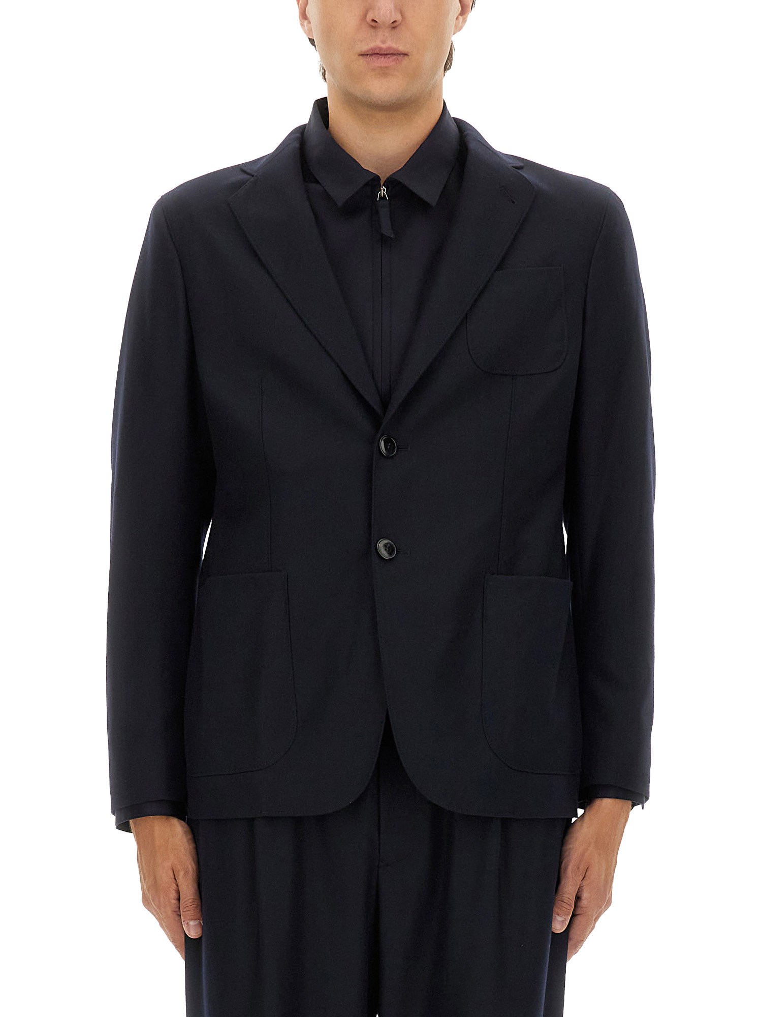 Giorgio Armani Cashmere Blazer In Black