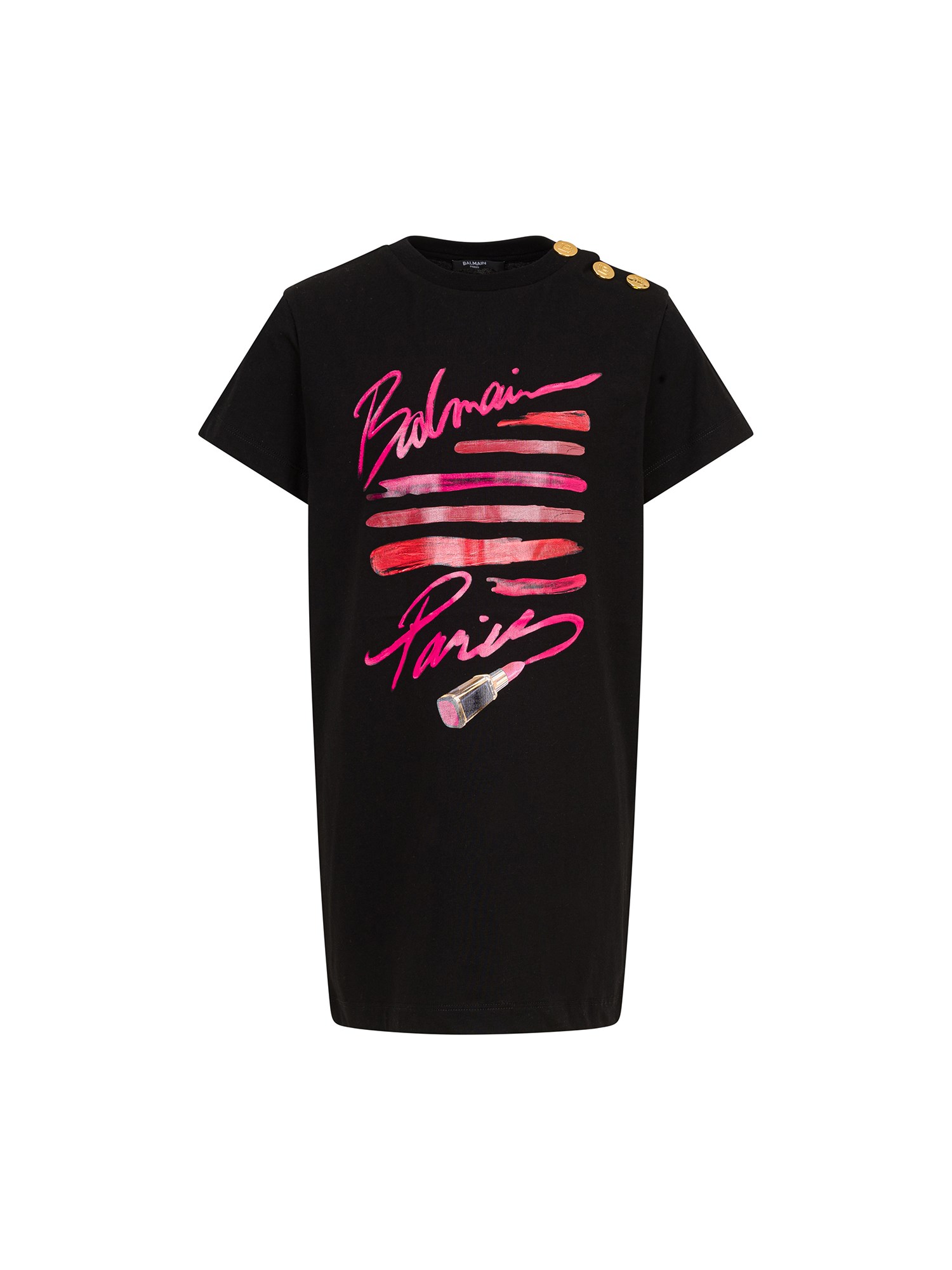 balmain "lipstick" logo dress