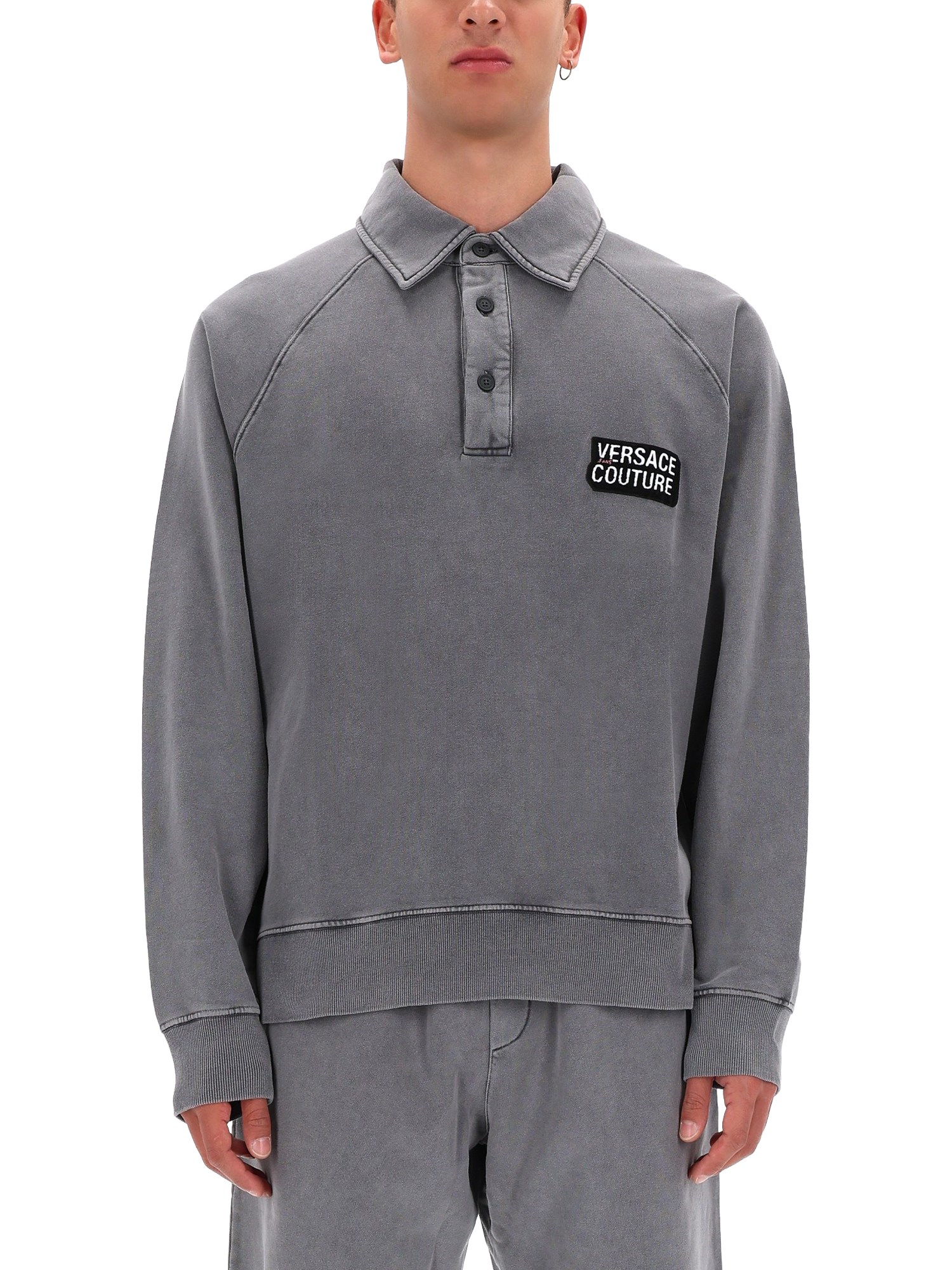 versace jeans couture sweatshirt with logo