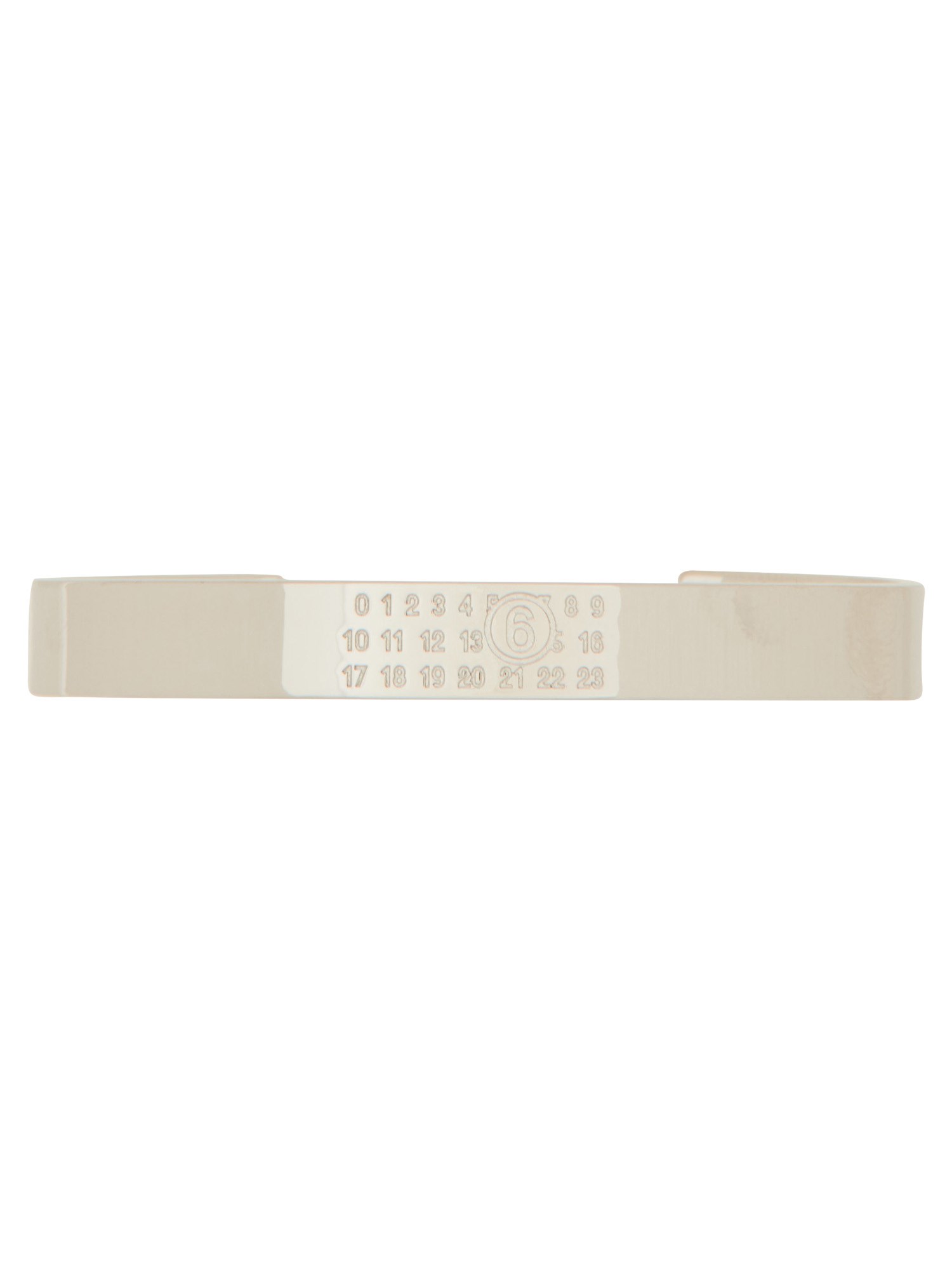 Mm6 Maison Margiela Numeric Signature Rigid Bracelet In Neutral