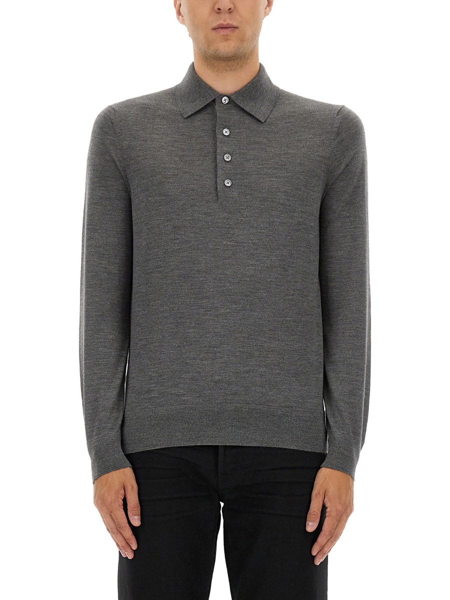 MAGLIA POLO IN FINE LANA VERGINE MERINO