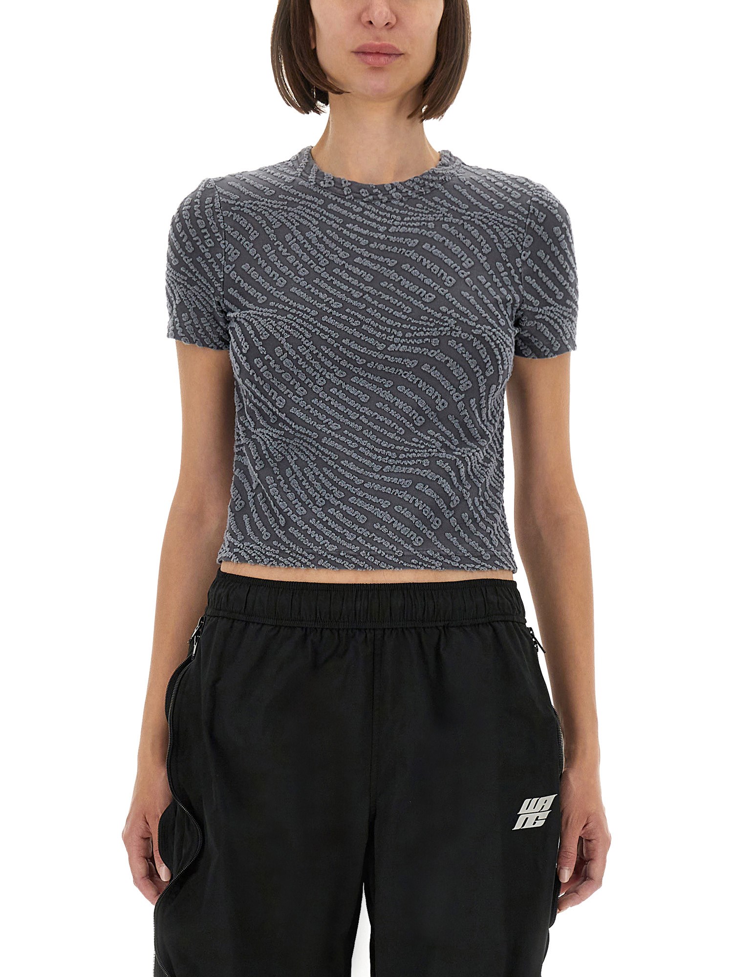 Alexander Wang T Alexanderwang. T T-shirt With Logo In Gray