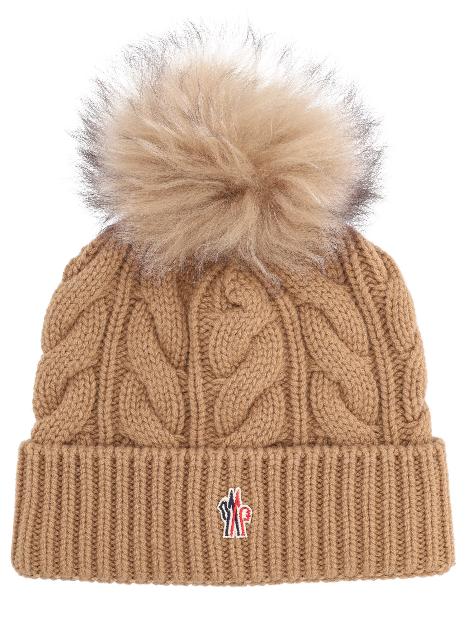 Moncler Wool And Cashmere Beanie In Sand